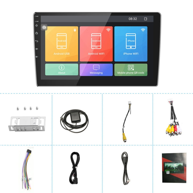 Universal Machine Android Smart Navigation Car Navigation DVD Reversing Video Integrated Machine, Size:10inch 2+16G, Specification:Standard+4 Lights Camera - free shipping - PMC TechLife - Order now!