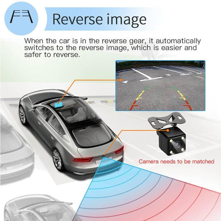 Universal Machine Android Smart Navigation Car Navigation DVD Reversing Video Integrated Machine, Size:10inch 2+32G, Specification:Standard+4 Lights Camera - Car DVD by PMC TechLife | Online Shopping South Africa | PMC TechLife | Buy Now Pay Later Mobicred
