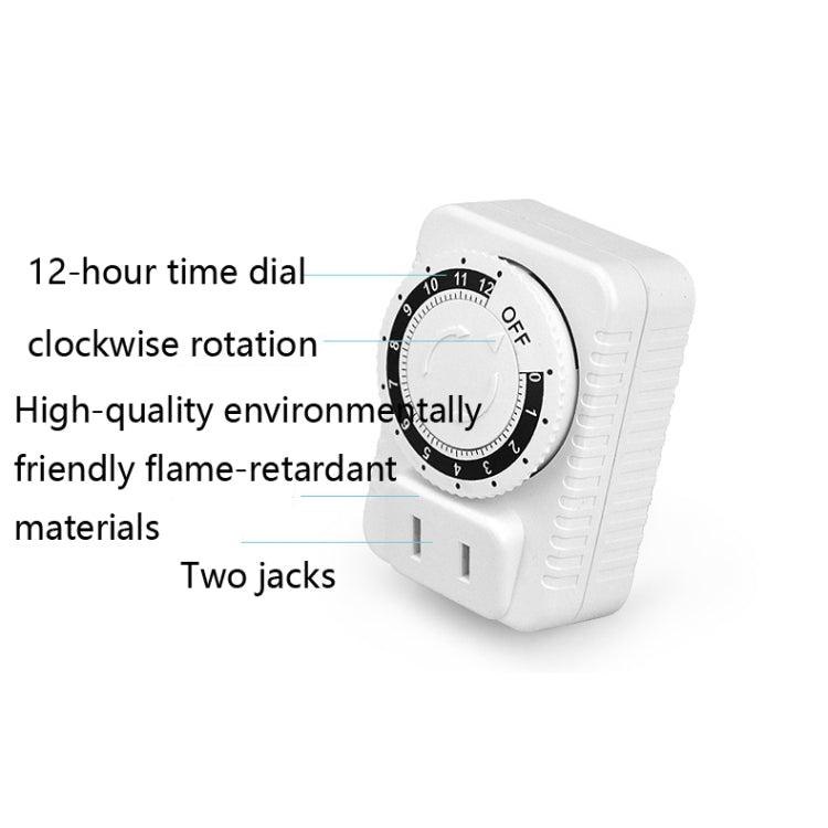 2 PCS ChangXin Electric Vehicle Timer Charger Mechanical Timer Socket Countdown Off Timer Socket(CX-05 110V) - Battery Charger by ChangXin | Online Shopping South Africa | PMC TechLife | Buy Now Pay Later Mobicred