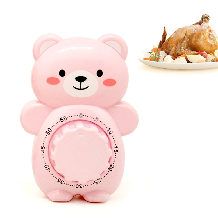Cartoon Bear Timer Kitchen Gadget Mechanical Timer(Pink) - Digital Countdown by PMC TechLife | Online Shopping South Africa | PMC TechLife | Buy Now Pay Later Mobicred