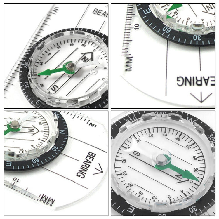 Professional Mini Compass Map Scale Ruler Multifunctional Equipment Outdoor Hiking Camping Survival - Hiking Meter by PMC TechLife | Online Shopping South Africa | PMC TechLife | Buy Now Pay Later Mobicred