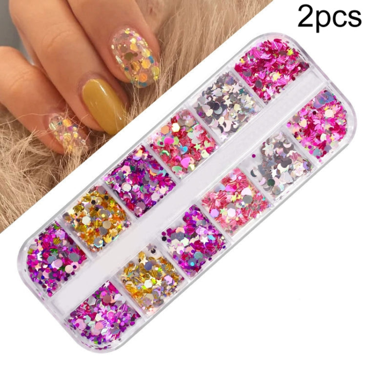 2 PCS Nail Art Butterfly Laser Symphony Sequins, Specification:03 - Nail Stickers by PMC Jewellery | Online Shopping South Africa | PMC Jewellery | Buy Now Pay Later Mobicred