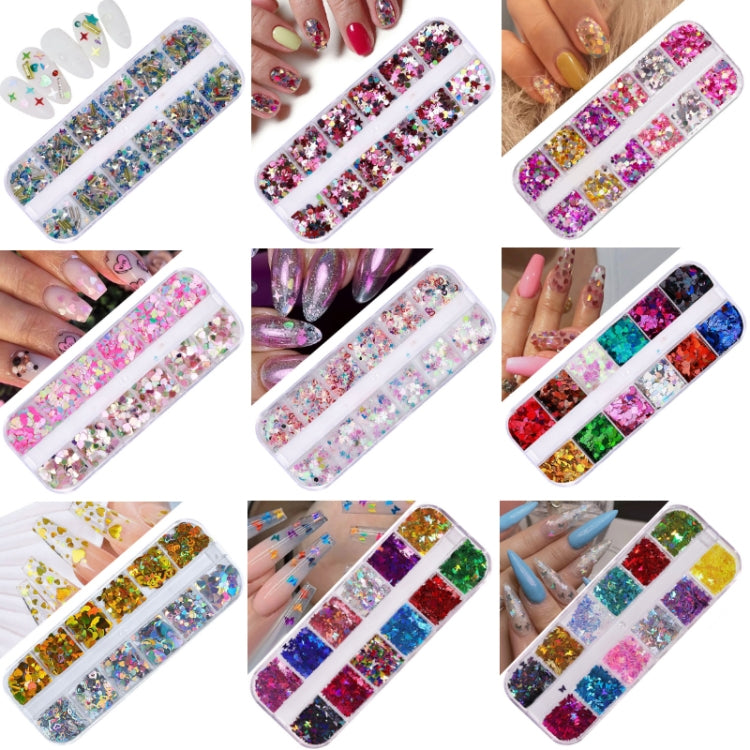 2 PCS Nail Art Butterfly Laser Symphony Sequins, Specification:05 - Nail Stickers by PMC Jewellery | Online Shopping South Africa | PMC Jewellery | Buy Now Pay Later Mobicred