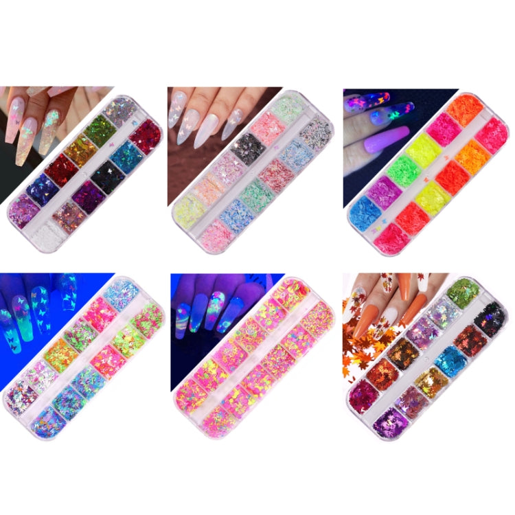 2 PCS Nail Art Butterfly Laser Symphony Sequins, Specification:14 - Nail Stickers by PMC Jewellery | Online Shopping South Africa | PMC Jewellery | Buy Now Pay Later Mobicred