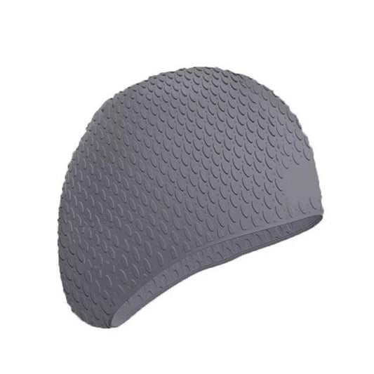 Silicone Waterproof Swimming Caps Protect Ears Long Hair Sports Swimming Cap for Adults(Gray) - Swimming Caps by PMC Jewellery | Online Shopping South Africa | PMC Jewellery | Buy Now Pay Later Mobicred