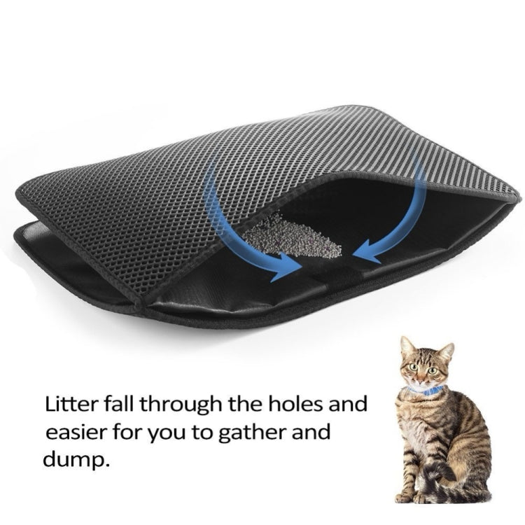 Waterproof Pet Cat Litter Mat EVA Double Layer Cat Litter Trapping Pets Mat Pad Bottom Non-slip Pet Litter Cat Mat(Black) - Pads by PMC Jewellery | Online Shopping South Africa | PMC Jewellery