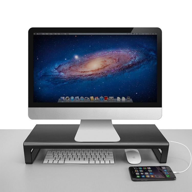 Vaydeer Metal Display Increase Rack Multifunctional Usb Wireless Laptop Screen Stand, Style:L-Top Configuration-Black(2xSplitter+8xUSB3.0) - Laptop Stand by Vaydeer | Online Shopping South Africa | PMC Jewellery | Buy Now Pay Later Mobicred