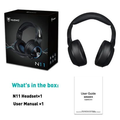 NUBWO N11 Gaming Subwoofer Headphone with Mic, Style:Single USB(Black and Blue) - Multimedia Headset by NUBWO | Online Shopping South Africa | PMC Jewellery | Buy Now Pay Later Mobicred