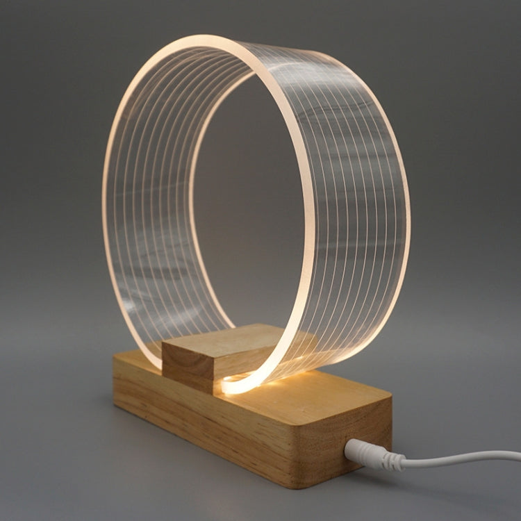 USB Acrylic Ring Table Lamp Night Light - Bedside Light by PMc TechLife | Online Shopping South Africa | PMc TechLife | Buy Now Pay Later Mobicred