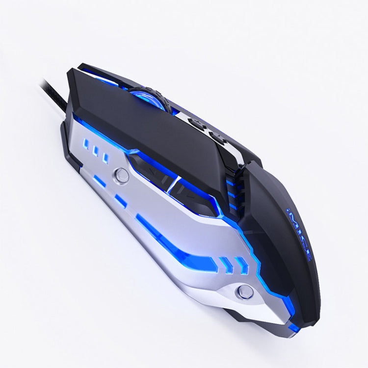 iMICE T80 7 Keys 3200 DPI Macro Programming Mechanical Gaming Wired Mouse, Cable Length: 1.8m(Silver Gray) - Wired Mice by iMICE | Online Shopping South Africa | PMC Jewellery | Buy Now Pay Later Mobicred