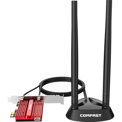 COMFAST CF-AX200 Plus Dual-Band High-Power Wireless Network Card 3000Mbps High-Speed WiFi PCI-E Gaming Wireless Network Card(AX200 Plus) - Add-on Cards by COMFAST | Online Shopping South Africa | PMC Jewellery | Buy Now Pay Later Mobicred