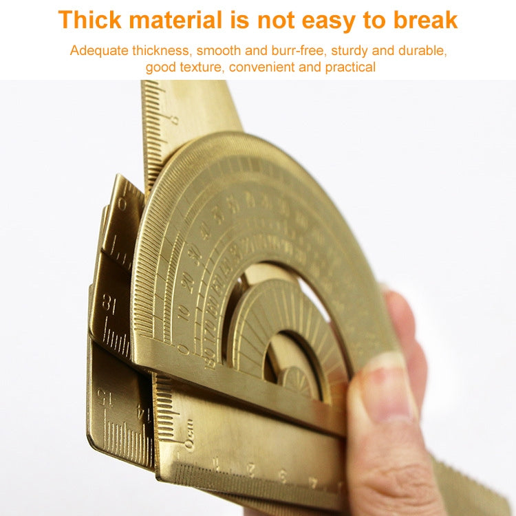 Brass Retro Drawing Ruler Measuring Tools, Model: 0-180 Degree Protractor - Rulers by PMC TechLife | Online Shopping South Africa | PMC TechLife