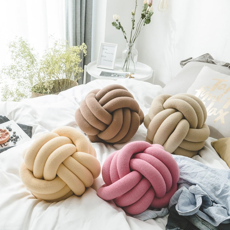 Hand-Made Knotted Ball Pillow, Size: Diameter: 25~30cm(Coral Blue) - free shipping - PMC TechLife - Order now!