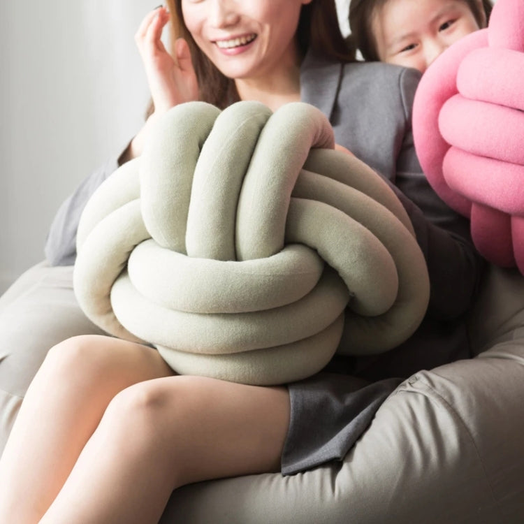 Hand-Made Knotted Ball Pillow, Size: Diameter: 25~30cm(Coral Blue) - free shipping - PMC TechLife - Order now!