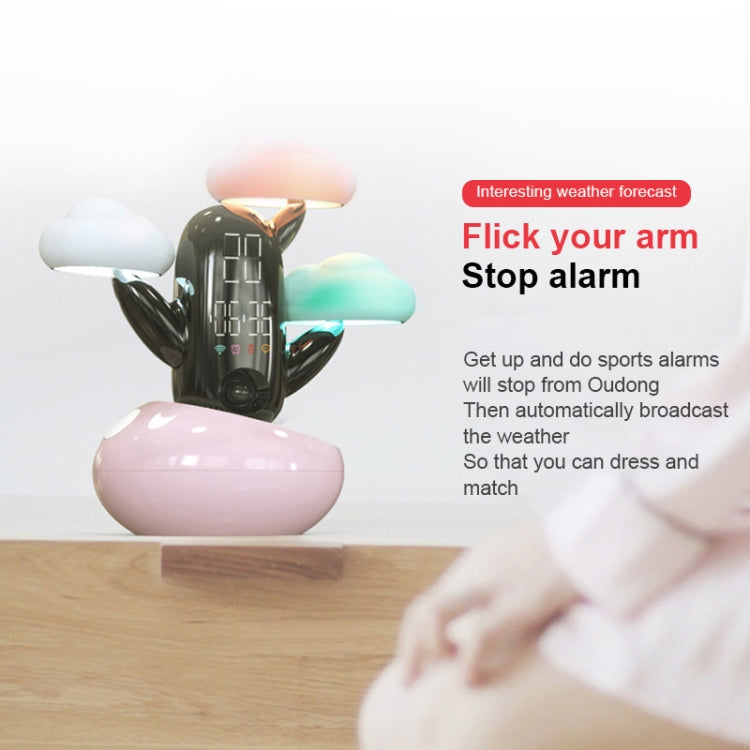 Cloud Weather Time Light Multifunctional Smart Induction Child Wake Up Alarm Clock(Pink) - Novelty Clock by PMc TechLife | Online Shopping South Africa | PMc TechLife | Buy Now Pay Later Mobicred