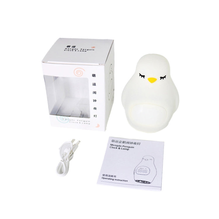 Creative Multifunctional Penguin Silicone Cute Beans Wake Children Sleeping LED Electronic Alarm Clock(Yellow Light) - Novelty Clock by PMc TechLife | Online Shopping South Africa | PMc TechLife | Buy Now Pay Later Mobicred