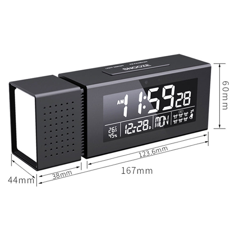TS-P30 Multifunctional Night Light Alarm Digital Clock with FM Radio & Temperature / Humidity Display & IR Sensor Function(Pink) - Alarm Clocks by PMc TechLife | Online Shopping South Africa | PMc TechLife | Buy Now Pay Later Mobicred