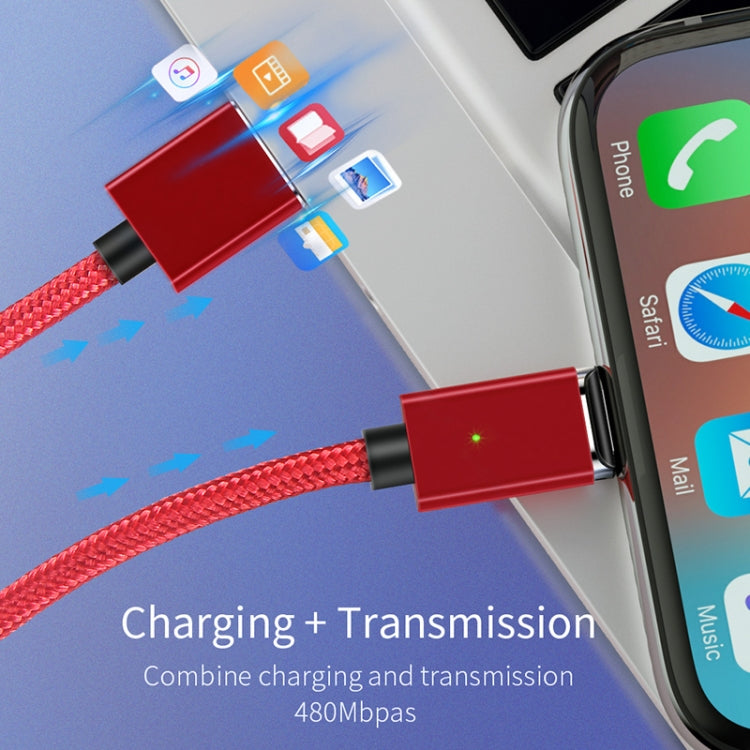 2 PCS ESSAGER Smartphone Fast Charging and Data Transmission Magnetic Cable with USB-C / Type-C Magnetic Head, Cable Length: 2m(Black) - Charging Cable & Head by PMC TechLife | Online Shopping South Africa | PMC TechLife