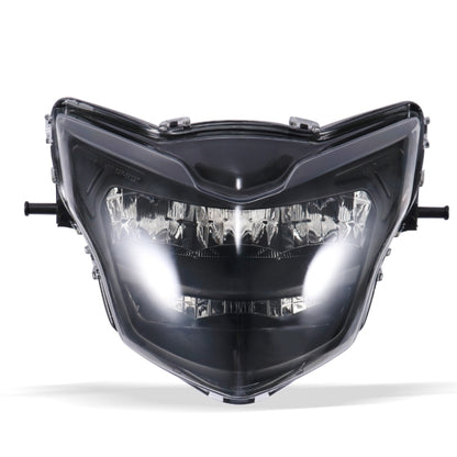 Motorcycle LED Retro Headlights LED Far Near Beam Lights For Yamaha LC135 V2-V6(Smoked Glass) - Headlights by PMC Jewellery | Online Shopping South Africa | PMC Jewellery | Buy Now Pay Later Mobicred