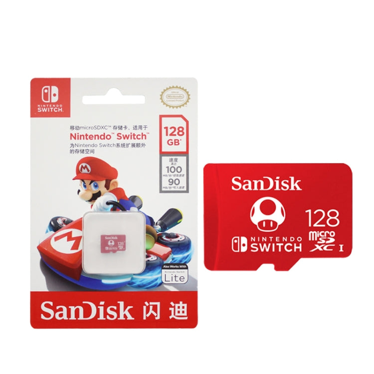 SanDisk SDSQXAO TF Card Micro SD Memory Card for Nintendo Switch Game Console, Capacity: 128GB Red - Micro SD Card by SanDisk | Online Shopping South Africa | PMC Jewellery | Buy Now Pay Later Mobicred