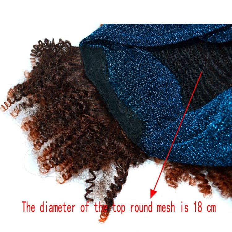 Headscarf Wig Black Gradient Small Curly Wig Explosive Headgear, Colour: 12.TJG1-1B# - free shipping - PMC TechLife - Order now!