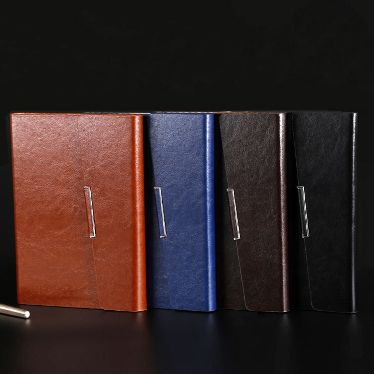 Business Notebook Imitation Leather PU Tri-Fold Loose-Leaf Notepad, Specification: A5(Black) - Notebooks by PMc TechLife | Online Shopping South Africa | PMc TechLife | Buy Now Pay Later Mobicred