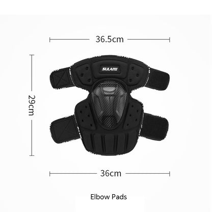 SULAITE Off-Road Motorcycle Windproof Warmth Drop-Proof Breathable Carbon Fiber Protective Gear, Specification: Knee Pads+Elbow Pads - Protective Gear by SULAITE | Online Shopping South Africa | PMC Jewellery | Buy Now Pay Later Mobicred