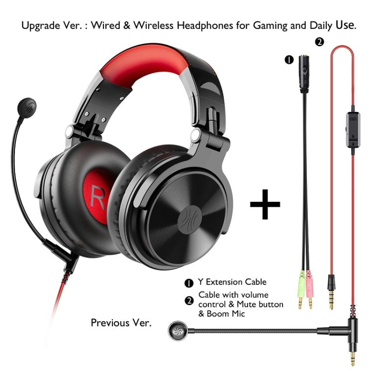 OneOdio Pro-M Headset Game Anchor Wire Headset With Bluetooth (Black & Red) - free shipping - PMC Jewellery - Order now!