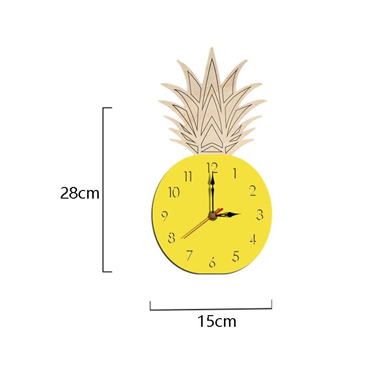 Fruit Personality Mute Wall Clock Acrylic Children Decoration Clock(C Black) - Wall Clock by PMc TechLife | Online Shopping South Africa | PMc TechLife | Buy Now Pay Later Mobicred
