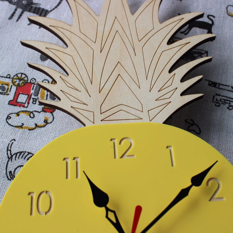 Fruit Personality Mute Wall Clock Acrylic Children Decoration Clock(C Black) - Wall Clock by PMc TechLife | Online Shopping South Africa | PMc TechLife | Buy Now Pay Later Mobicred