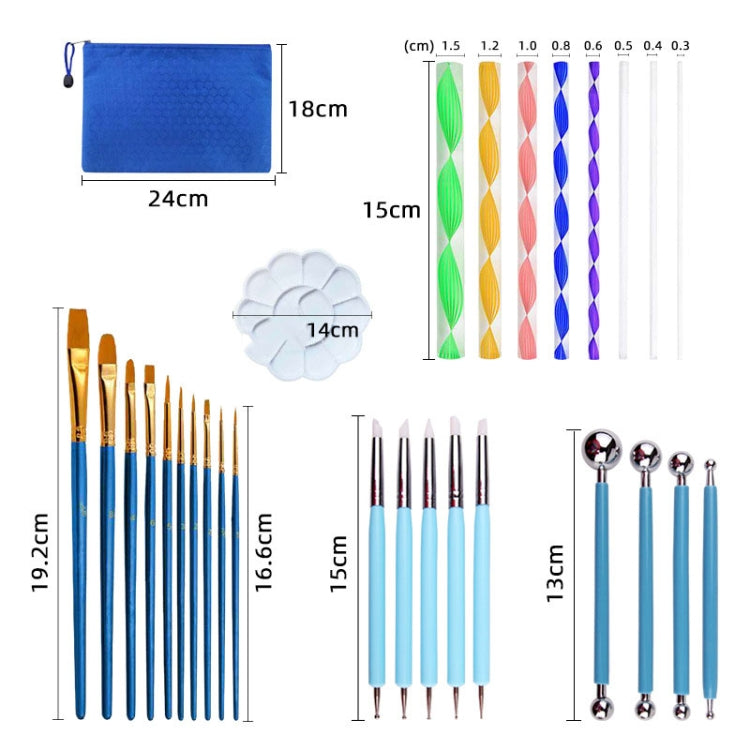 53 PCS Mandala Drawing Tool With Storage Bag - Art Supplies by PMC TechLife | Online Shopping South Africa | PMC TechLife