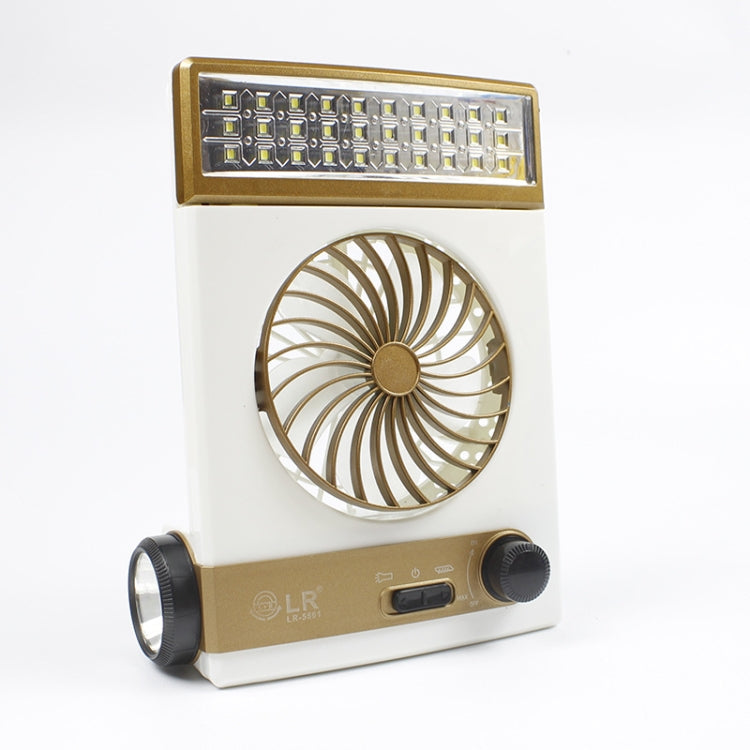 Four-In-One Solar Fan With Lamp Flashlight Function,CN Plug(Golden) - Electric Fans by PMC Jewellery | Online Shopping South Africa | PMC Jewellery | Buy Now Pay Later Mobicred