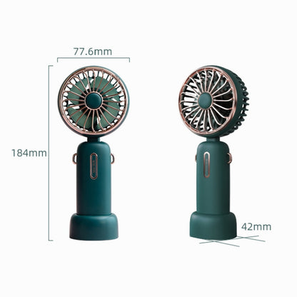 WT-F40 Household Outdoor Handheld Flip Fan Portable USB Retro Folding Desktop Fan(Vintage Green) - Electric Fans by PMC Jewellery | Online Shopping South Africa | PMC Jewellery | Buy Now Pay Later Mobicred