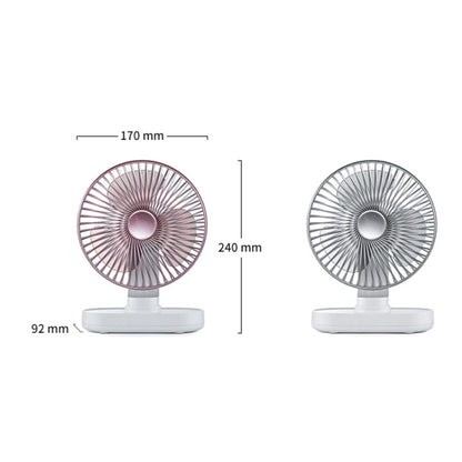 D77 Desktop Automatic Shaking hHead Fan Mute Portable Home Office Dormitory USB Fan(Ivory) - Electric Fans by PMC Jewellery | Online Shopping South Africa | PMC Jewellery | Buy Now Pay Later Mobicred