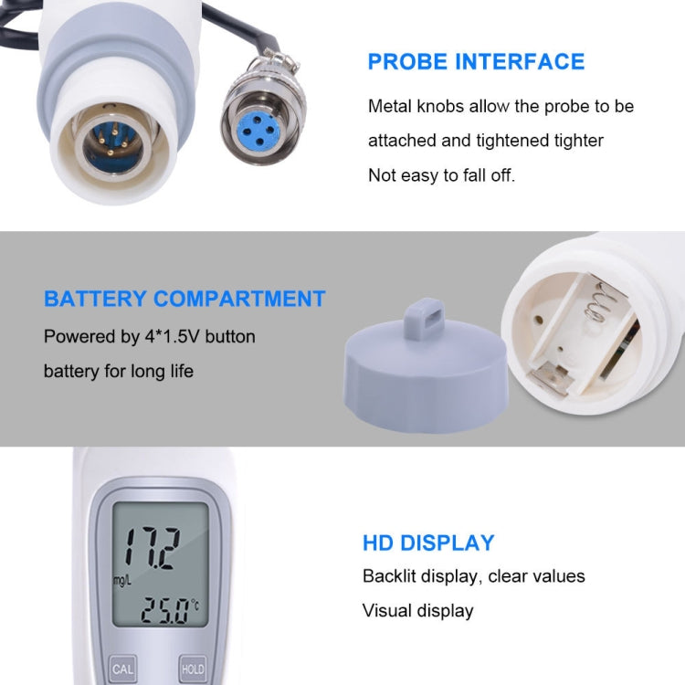 JPB-70A Portable Dissolved Oxygen Analyzer Water Quality Aquaculture Dissolved Oxygen Meter Detector - Air & Water Quality Tester by PMC Jewellery | Online Shopping South Africa | PMC Jewellery | Buy Now Pay Later Mobicred