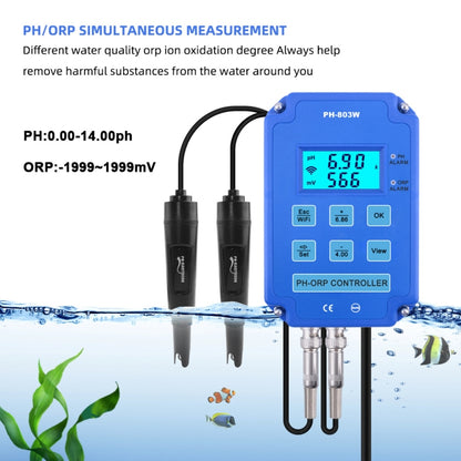 KL-803W Mobile Phone WIFI Monitoring Digital Acid-Base And Redox Controller Household PH Meter, EU Plug - PH & Moisture Meter by PMC Jewellery | Online Shopping South Africa | PMC Jewellery | Buy Now Pay Later Mobicred