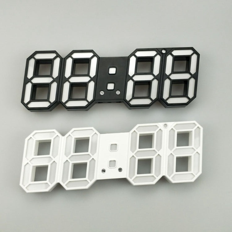 6609 3D Stereo LED Alarm Clock Living Room 3D Wall Clock, Colour: Black Frame Pink Light - Alarm Clocks by PMc TechLife | Online Shopping South Africa | PMc TechLife | Buy Now Pay Later Mobicred