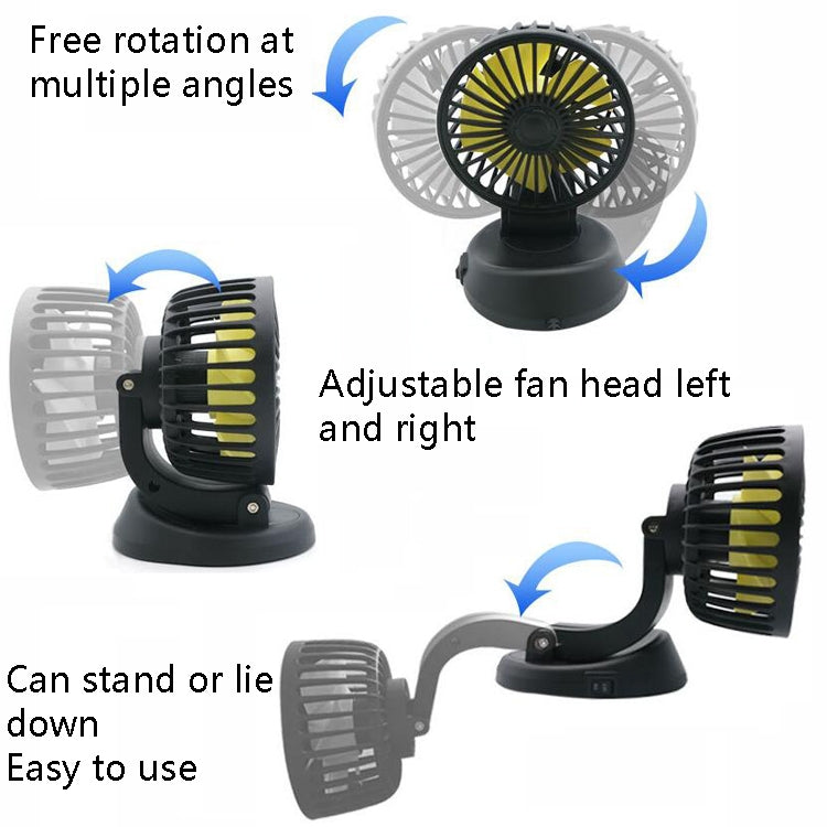 F409 Car Fan General Car Shaking Head Fan(USB Interface 5V) - Heating & Fans by PMC Jewellery | Online Shopping South Africa | PMC Jewellery | Buy Now Pay Later Mobicred