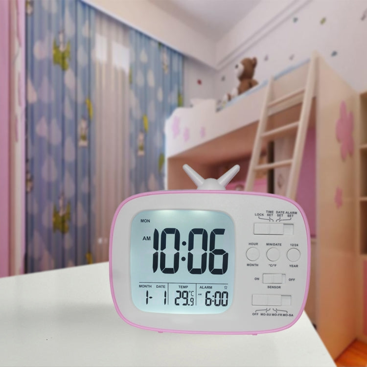 G179 Retro TV Alarm Clock Student Dormitory Bed Electronic Clock(White English Version) - Novelty Clock by PMc TechLife | Online Shopping South Africa | PMc TechLife | Buy Now Pay Later Mobicred