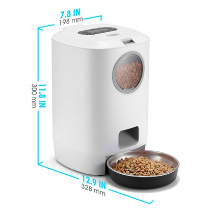 4.5L Smart Pet Cat Dog Bowl Food Automatic Dispenser Feeder  With Timer Auto Electronic Feeder With Metal Food Tray, Specification: EU Plug - Food Bowls by PMC Jewellery | Online Shopping South Africa | PMC Jewellery