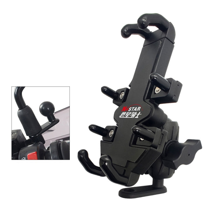 N-STAR Motorcycle Bicycle Composite Version Of Mobile Phone Bracket Multifunctional Accessories Lightweight Riding Equipment(L-shaped Ball Head) - Holders by N-STAR | Online Shopping South Africa | PMC Jewellery | Buy Now Pay Later Mobicred