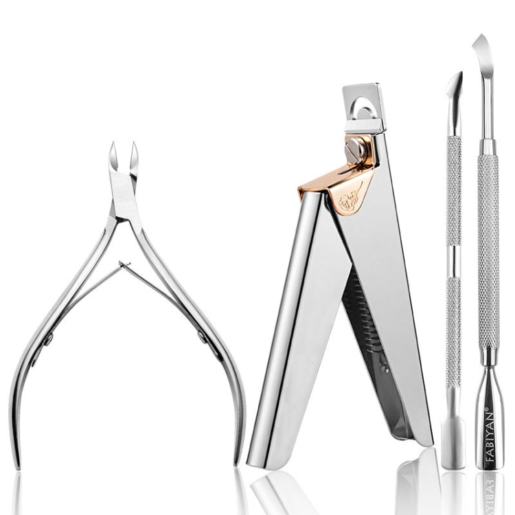 FABIYAN Nail Art Scissors Set Stainless Steel Nail Clippers Dead Skin Scissors Remover Steel Push, Specification: Set 3 - Nail Clipper by FABIYAN | Online Shopping South Africa | PMC Jewellery | Buy Now Pay Later Mobicred