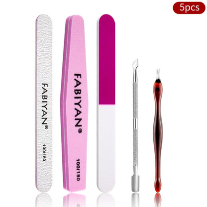 FABIYAN Nail Art Tool Set Manicure Disarm Tool Set, Specification: 5-piece Set - Nail Art Equipment by FABIYAN | Online Shopping South Africa | PMC Jewellery | Buy Now Pay Later Mobicred