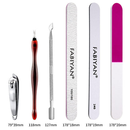 FABIYAN Nail Art Tool Set Manicure Disarm Tool Set, Specification: 5-piece Set - Nail Art Equipment by FABIYAN | Online Shopping South Africa | PMC Jewellery | Buy Now Pay Later Mobicred