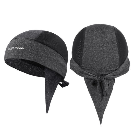 West Biking Summer Ice Silk Pirate Cap Riding Cap Men And Women  Outdoor Windproof Sunscreen Headgear, Size: Free Size(Triangle Towel Gray) - Protective Helmet & Masks by WEST BIKING | Online Shopping South Africa | PMC Jewellery | Buy Now Pay Later Mobicred