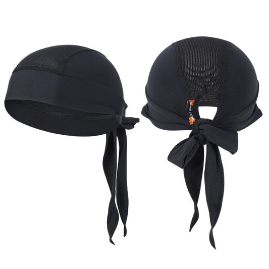 West Biking Summer Ice Silk Pirate Cap Riding Cap Men And Women  Outdoor Windproof Sunscreen Headgear, Size: Free Size(Tying Rope Black) - Protective Helmet & Masks by WEST BIKING | Online Shopping South Africa | PMC Jewellery | Buy Now Pay Later Mobicred