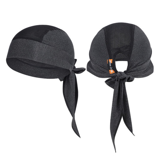 West Biking Summer Ice Silk Pirate Cap Riding Cap Men And Women  Outdoor Windproof Sunscreen Headgear, Size: Free Size(Tying Rope Gray) - Protective Helmet & Masks by WEST BIKING | Online Shopping South Africa | PMC Jewellery | Buy Now Pay Later Mobicred