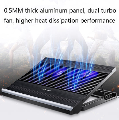 NUOXI T10 Laptop Radiator Multi-File Adjustment Aluminum Alloy Bracket(Black) - Cooling Pads by NUOXI | Online Shopping South Africa | PMC Jewellery | Buy Now Pay Later Mobicred