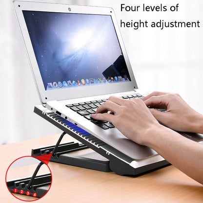 NUOXI T10 Laptop Radiator Multi-File Adjustment Aluminum Alloy Bracket(Silver) - Cooling Pads by NUOXI | Online Shopping South Africa | PMC Jewellery | Buy Now Pay Later Mobicred