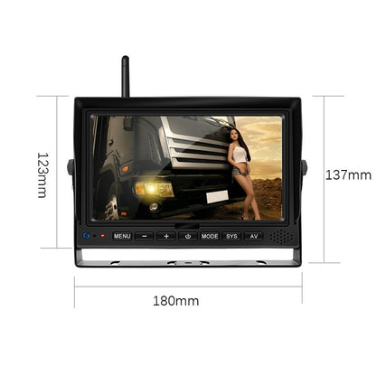 7 Inch Digital Wireless Reversing Image 1080P Video System Truck Monitoring Driving Recorder Single Road+1 Night Video Camera - Rear View Cameras by PMC Jewellery | Online Shopping South Africa | PMC Jewellery